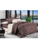 Сімейний комплект постільної білизни коричневого кольору з геометричними візерунками, Ранфорс