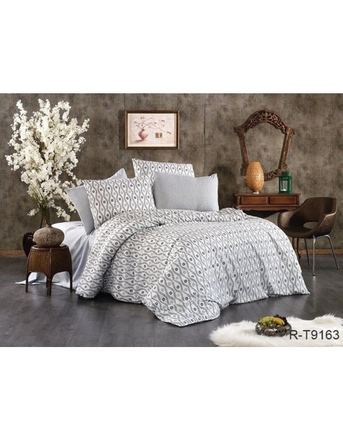 Сімейний комплект постільної білизни з абстрактним принтом, Ранфорс