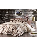 Постіль сімейна з принтом листя на гілках