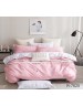 Семейный комплект постельного белья розового цвета в клеточку, Ранфорс