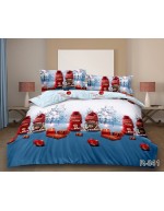 Постіль сімейна з новорічним принтом