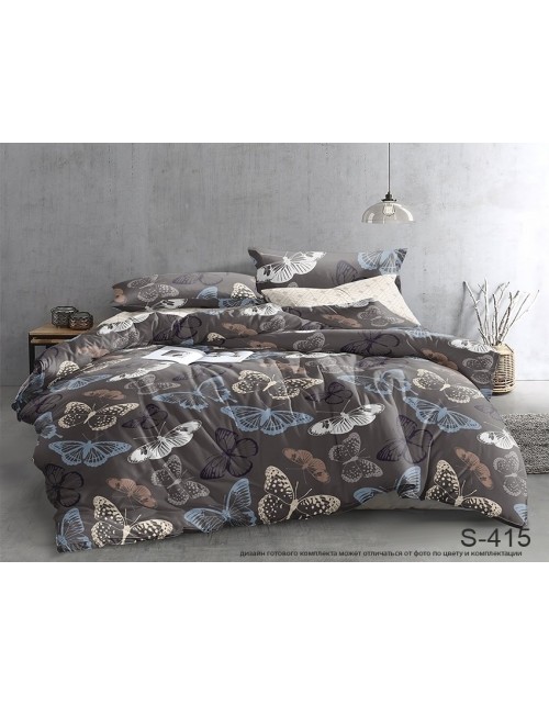 Семейный комплект постельного белья с бабочками, Сатин люкс