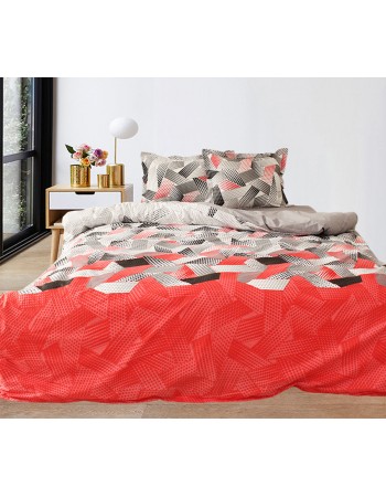 Постіль сімейна різнокольорові з абстрактним візерунком