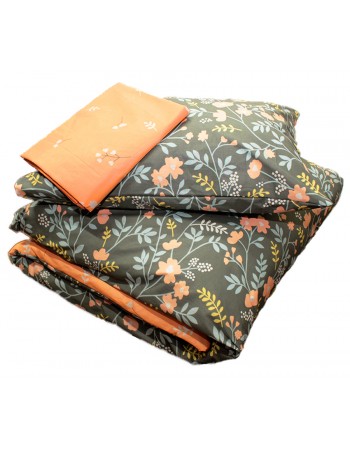 Постель семейная с цветочками