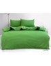 Сімейний комплект постільної білизни однотонна зеленого кольору, Ранфорс