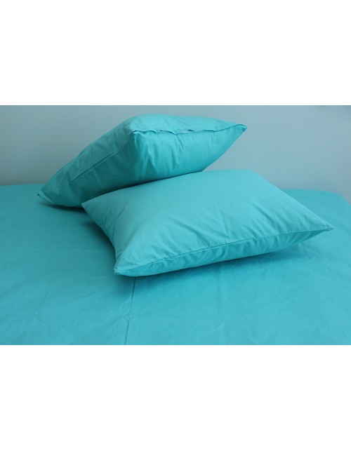 Сімейний комплект постільної білизни однотонна м'ятного кольору, Ранфорс