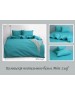Сімейний комплект постільної білизни однотонна м'ятного кольору, Ранфорс