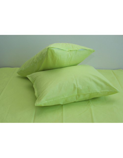 Сімейний комплект постільної білизни однотонні кольори лайма, Ранфорс