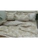 Сімейний комплект постільної білизни бежевого кольору з абстрактним принтом, Ранфорс