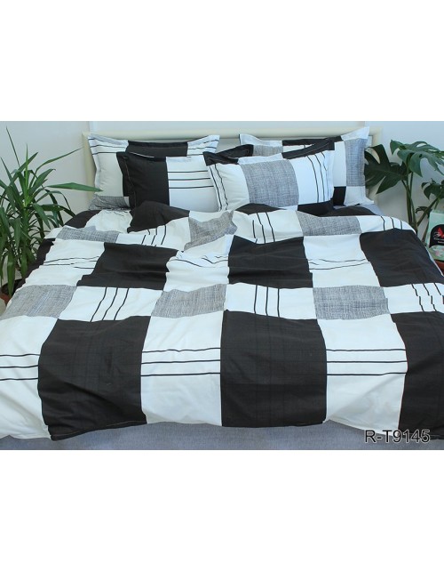 Сімейний комплект постільної білизни у шахову клітку, Ранфорс