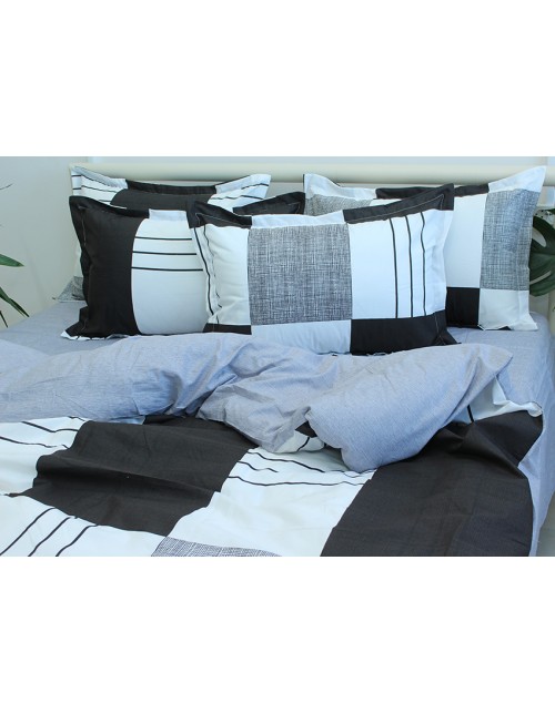 Сімейний комплект постільної білизни у шахову клітку, Ранфорс