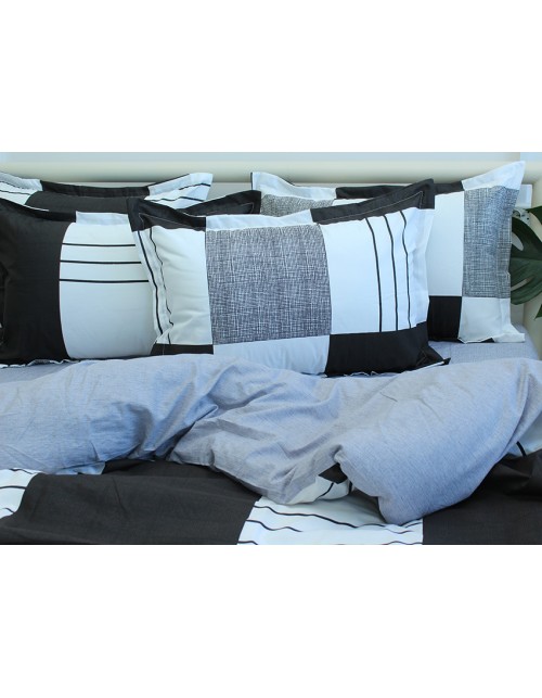 Сімейний комплект постільної білизни у шахову клітку, Ранфорс