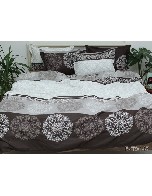 Сімейний комплект постільної білизни з квітковим візерунком, Ранфорс