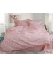 Семейный комплект постельного белья розового цвета с узором цветов, Ранфорс