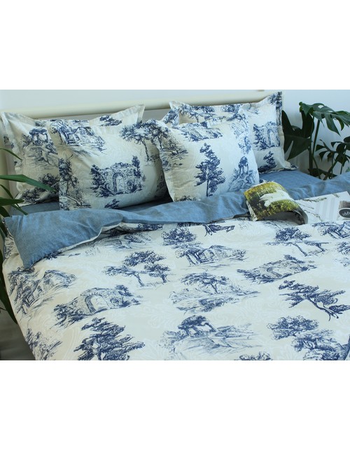 Сімейний комплект постільної білизни з гарним краєвидом, Ранфорс