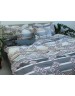Сімейний комплект постільної білизни з абстрактним принтом у смужку, Ранфорс