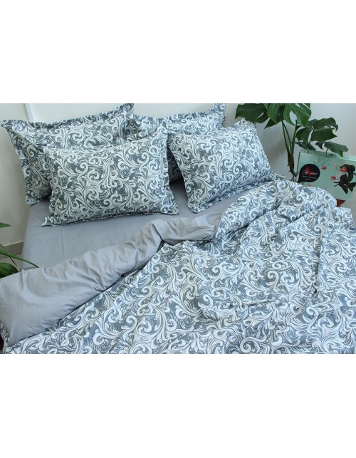 Сімейний комплект постільної білизни з абстрактним принтом, Ранфорс