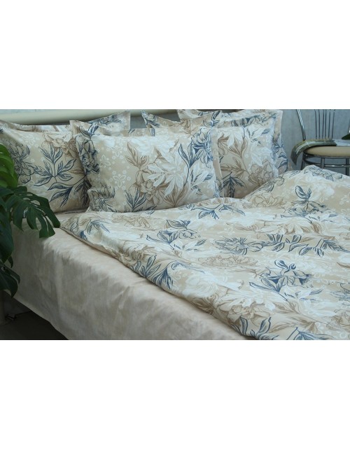 Сімейний комплект постільної білизни з квітковим візерунком, Ранфорс