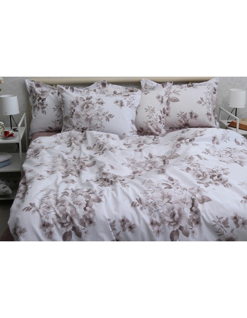 Сімейний комплект постільної білизни з квітковим принтом, Ранфорс