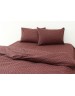 Сімейний комплект постільної білизни коричневого кольору в ромб, Ранфорс