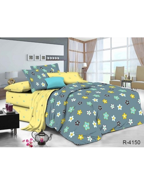 Сімейний комплект постільної білизни з квіточками, Ранфорс