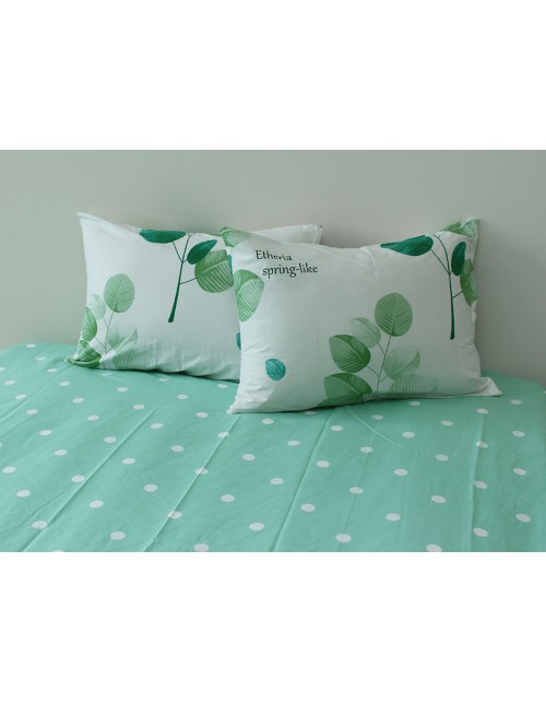 Семейный комплект постельного белья белого цвета с ветвями деревьев, Сатин люкс