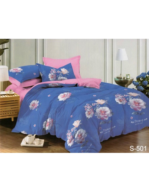 Сімейний комплект постільної білизни з квітковим принтом, Сатин люкс