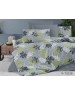 Євро комплект постільної білизни з великим листям, Ранфорс