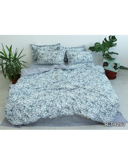 Євро комплект постільної білизни з абстрактним принтом, Ранфорс