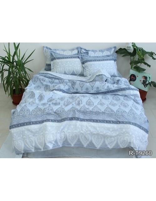 Євро комплект постільної білизни з абстрактним принтом, Ранфорс