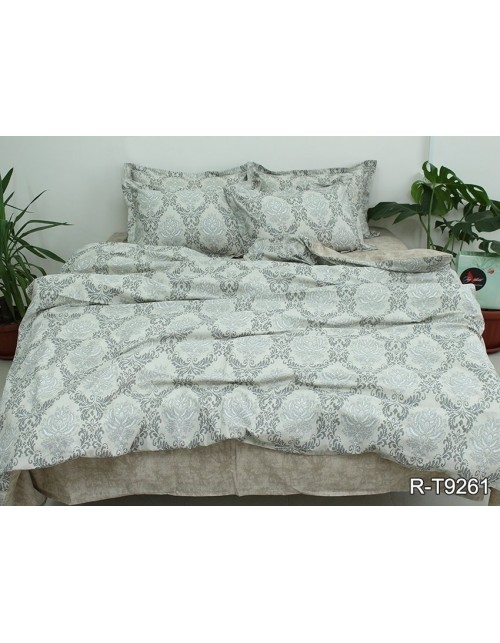 Євро комплект постільної білизни з абстрактним принтом, Ранфорс