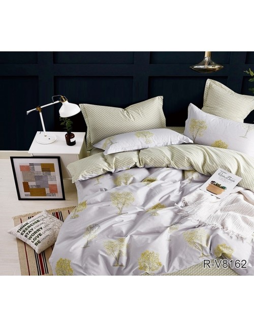 Євро комплект постільної білизни з деревами, Ранфорс