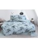 Євро комплект постільної білизни з квітковим принтом, Ранфорс
