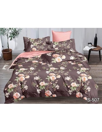 Постіль євро з квітковим принтом