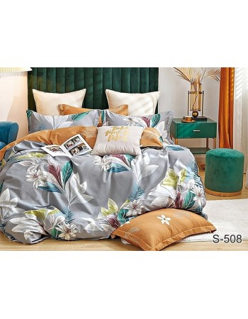 Постіль євро з квітковим принтом