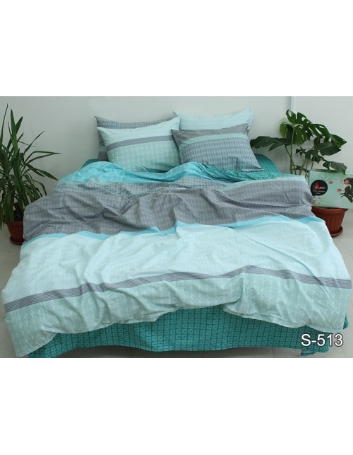 Євро комплект постільної білизни з візерунком, Сатин люкс