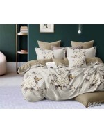 Постіль євро з квітами та метеликами