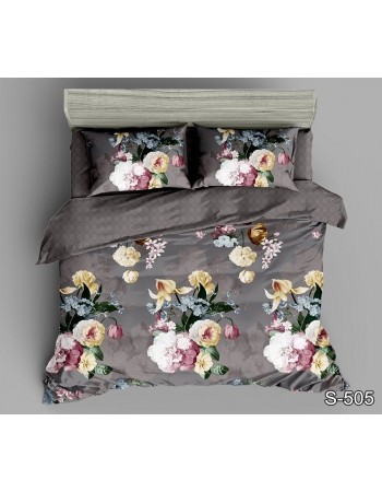 Постіль євро з квітковим принтом