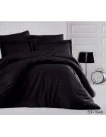 Постіль євро однотонна чорного кольору