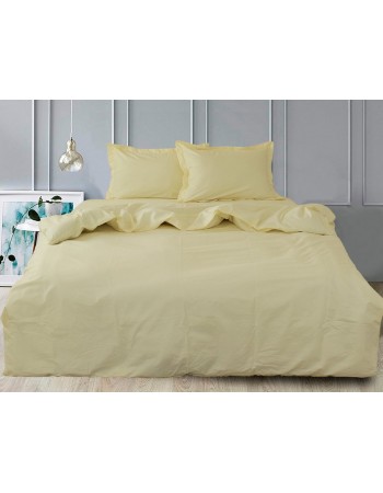 Постіль євро однотонна жовтого кольору