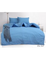 Постіль євро однотонна блакитного кольору