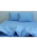 Євро комплект постільної білизни однотонна блакитного кольору, Ранфорс
