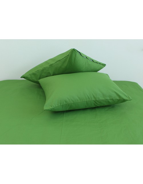 Євро комплект постільної білизни однотонна зеленого кольору, Ранфорс