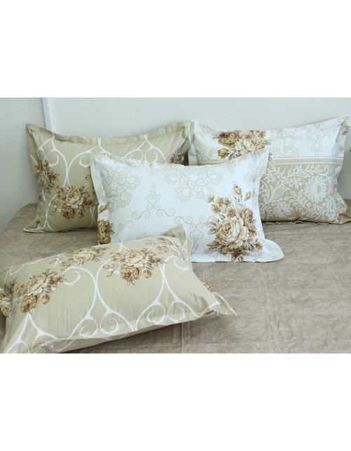 Євро комплект постільної білизни з абстрактним принтом, Ранфорс