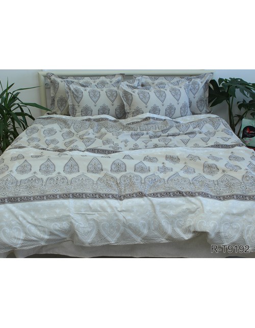 Євро комплект постільної білизни з абстрактним принтом, Ранфорс