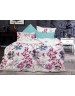 Євро комплект постільної білизни з квітковим принтом, Ранфорс