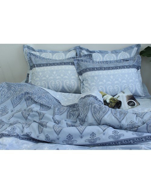 Євро комплект постільної білизни з абстрактним принтом, Ранфорс