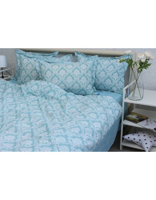 Євро комплект постільної білизни з абстрактним принтом, Ранфорс