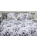 Євро комплект постільної білизни з квітковим принтом, Ранфорс