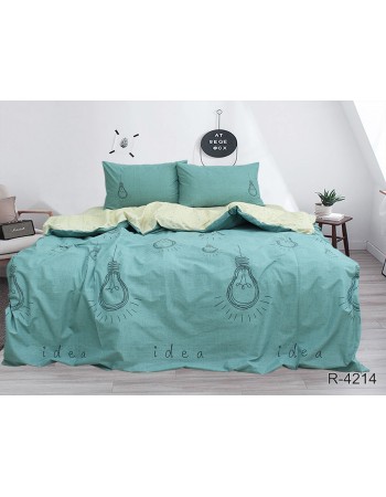 Постель евро бирюзового цвета с лампочкой